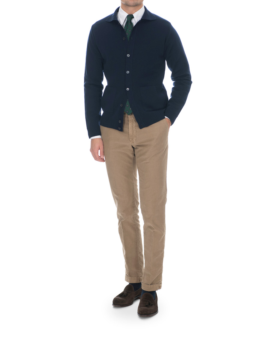 Homme | Pulls Et Tricots | Stenströms | Merino Wool Cardigan Navy
