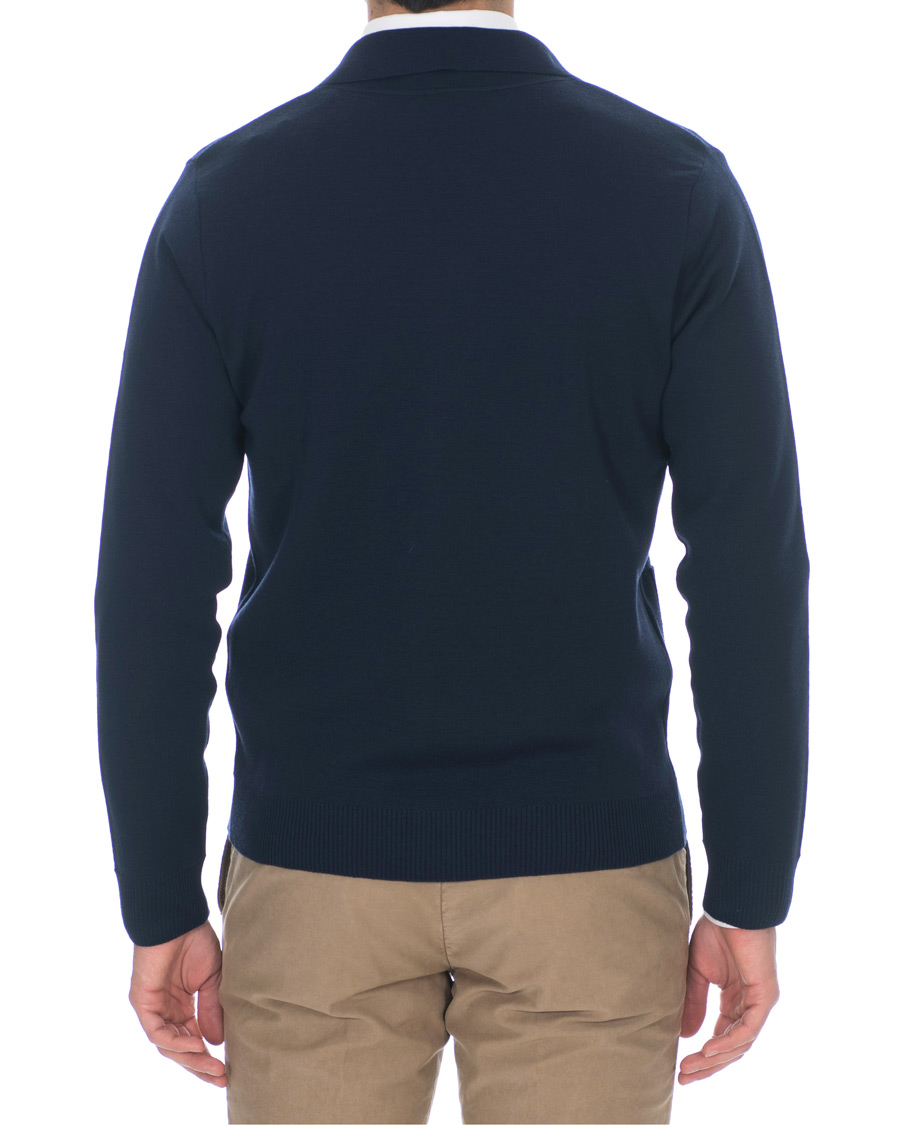 Homme | Pulls Et Tricots | Stenströms | Merino Wool Cardigan Navy