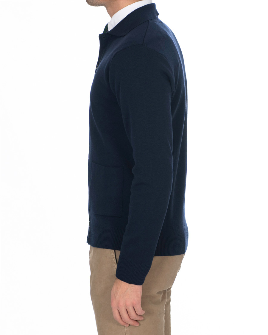 Homme | Pulls Et Tricots | Stenströms | Merino Wool Cardigan Navy