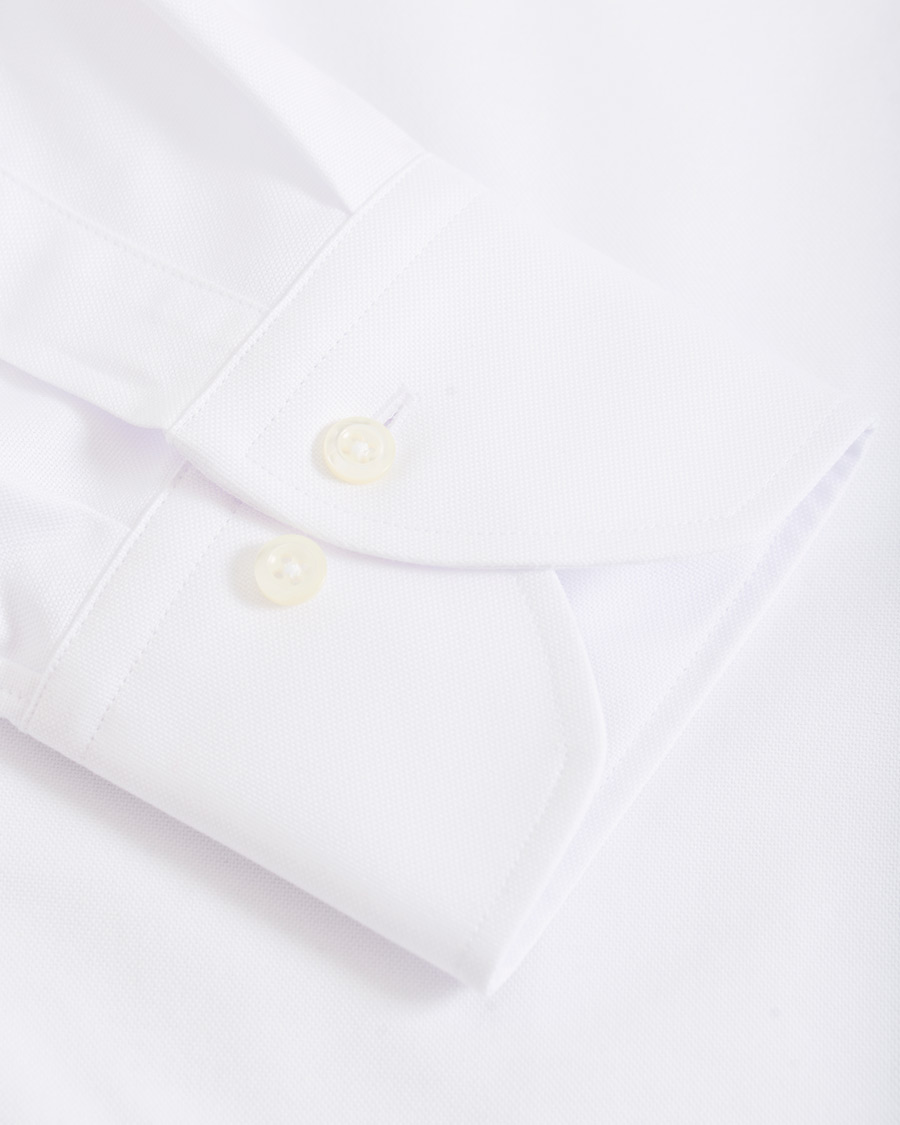 Heren | Overhemden | Stenströms | Slimline Oxford Button Down Shirt White