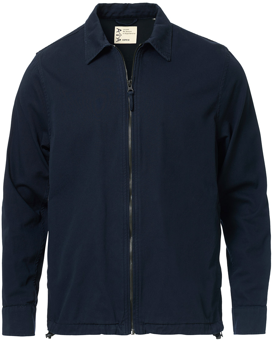 Homme | Manteaux Et Vestes | Aspesi | Harrington Jacket Navy