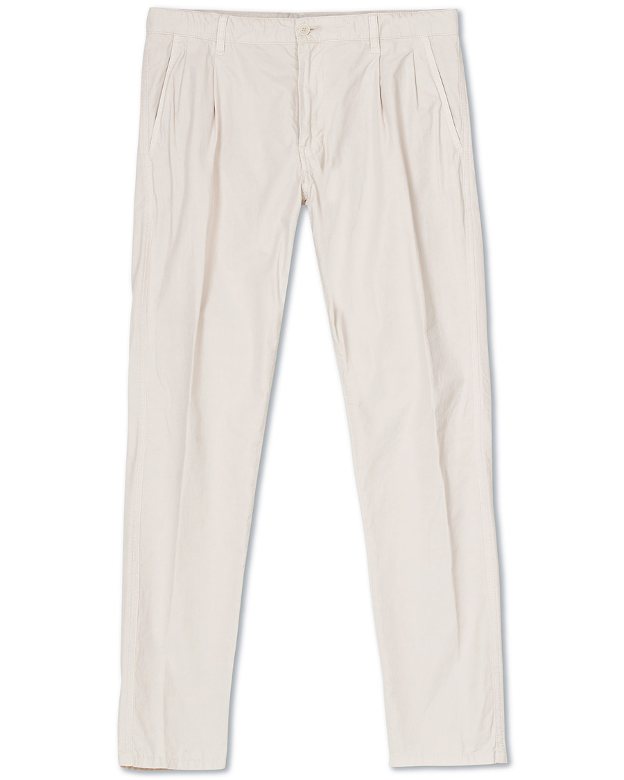 Heren | Broeken | Aspesi | Pleated Cotton Slacks Beige