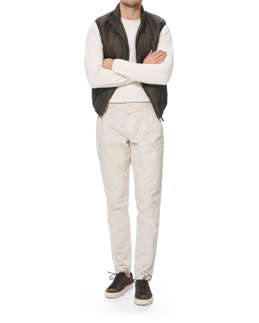 Heren | Broeken | Aspesi | Pleated Cotton Slacks Beige