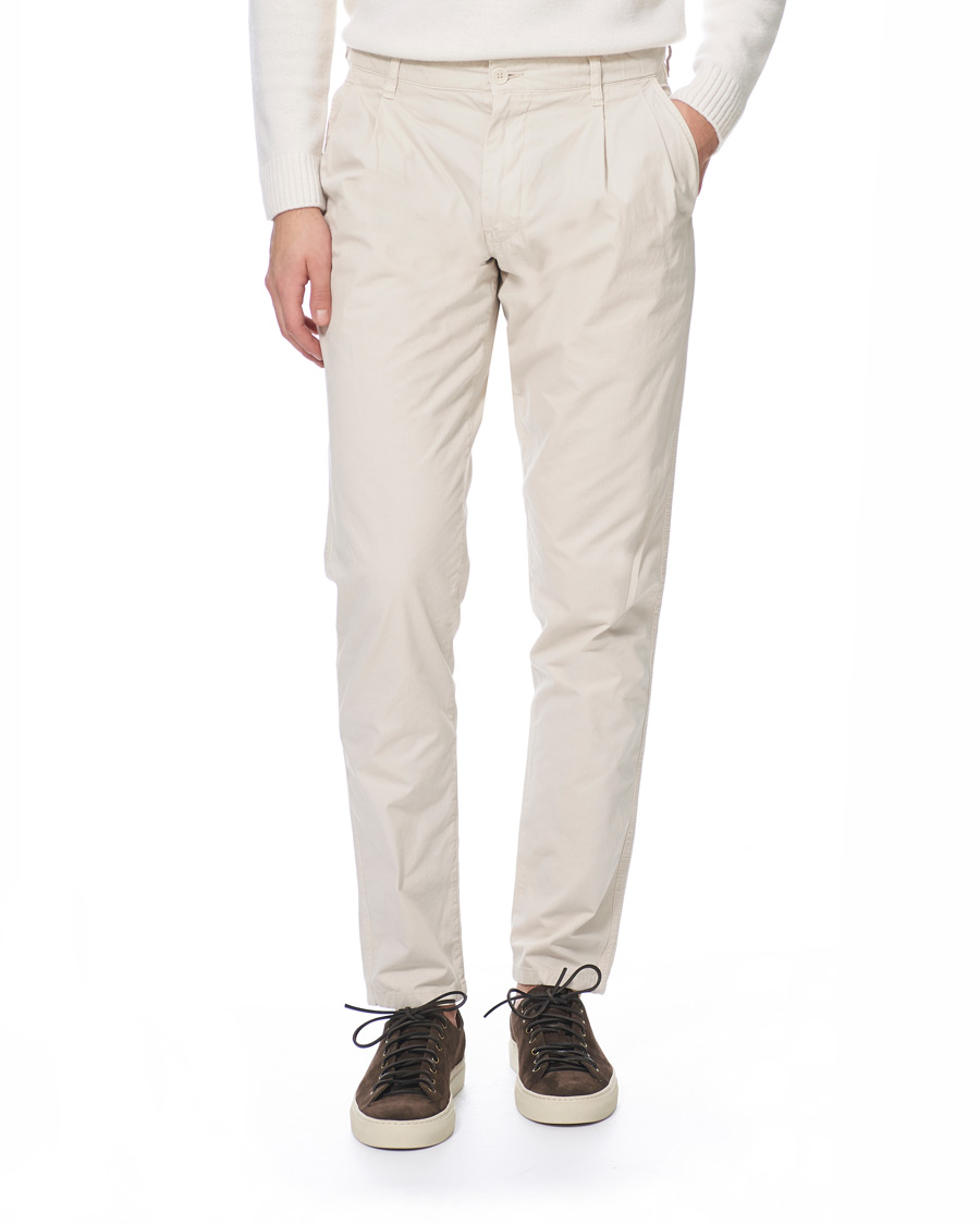 Heren | Broeken | Aspesi | Pleated Cotton Slacks Beige