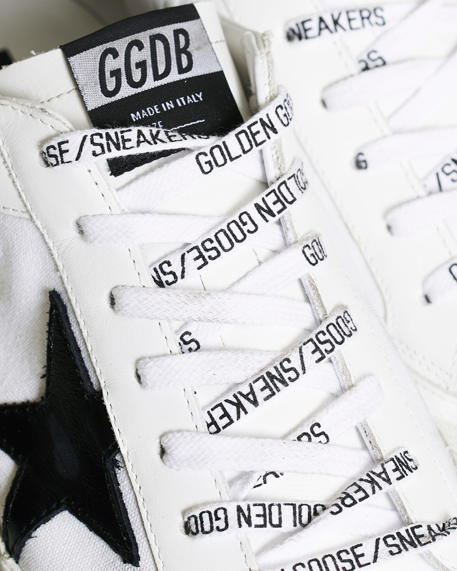 Homme | Golden Goose Deluxe Brand Black Star Canvas Superstar Sneaker White | Golden Goose | Deluxe Brand Black Star Canvas Superstar Sneaker White