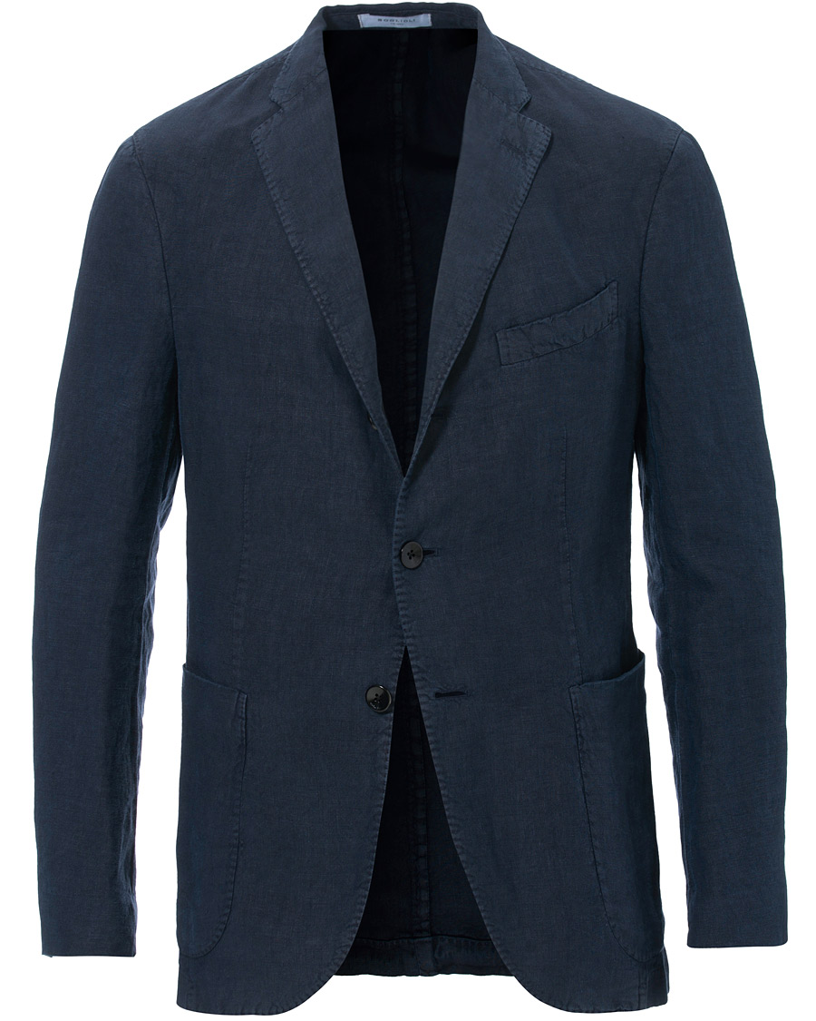 Homme | Blazers | Boglioli | K Jacket Linen Blazer Dark Blue