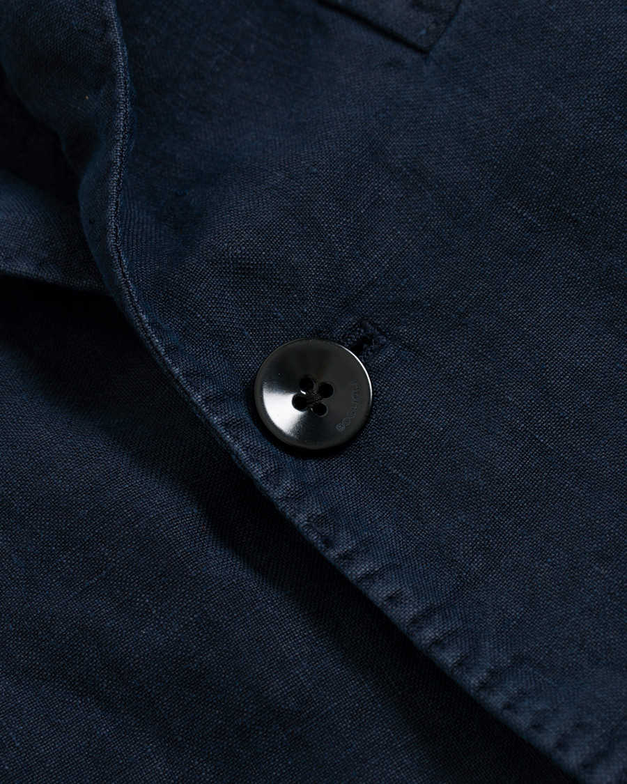 Homme | Blazers | Boglioli | K Jacket Linen Blazer Dark Blue