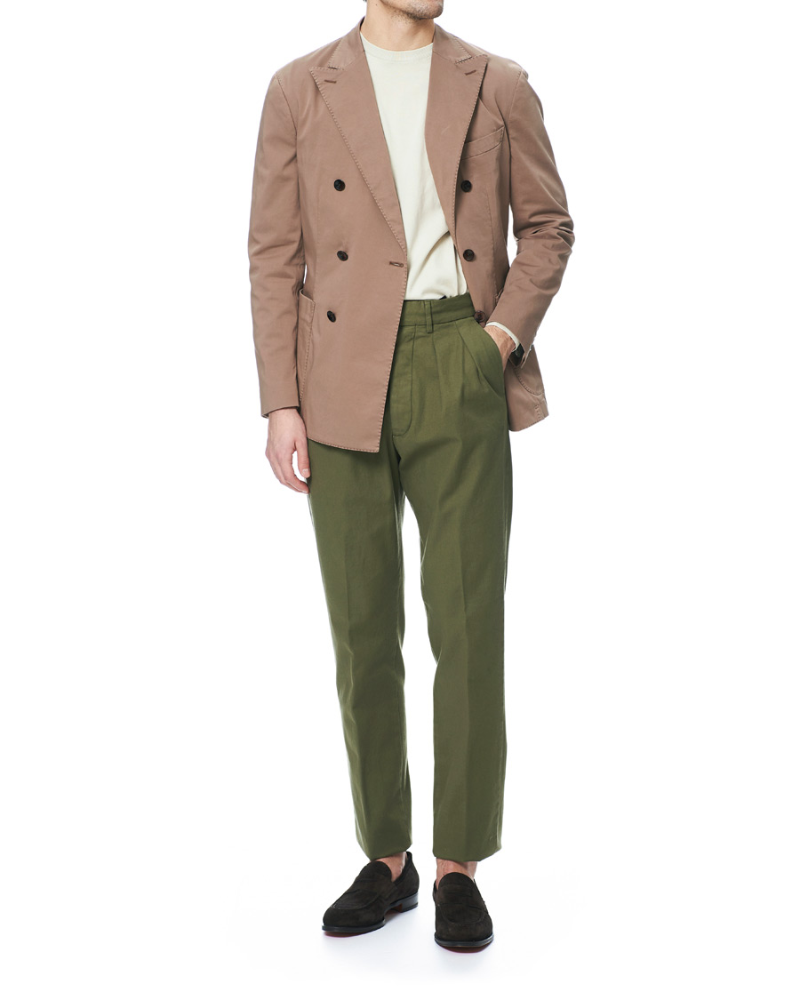 Homme | Blazers | Boglioli | K Jacket Double Breasted Cotton Blazer Tobacco
