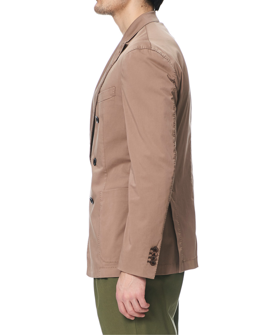Homme | Blazers | Boglioli | K Jacket Double Breasted Cotton Blazer Tobacco
