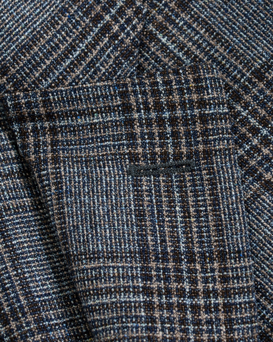 Homme | Blazers | Boglioli | K Jacket Multicolour Overcheck Blazer Dark Blue