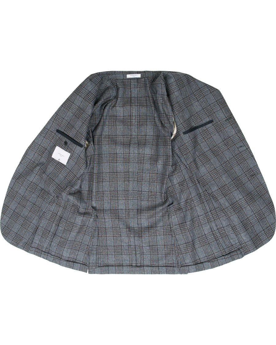 Homme | Blazers | Boglioli | K Jacket Multicolour Overcheck Blazer Dark Blue