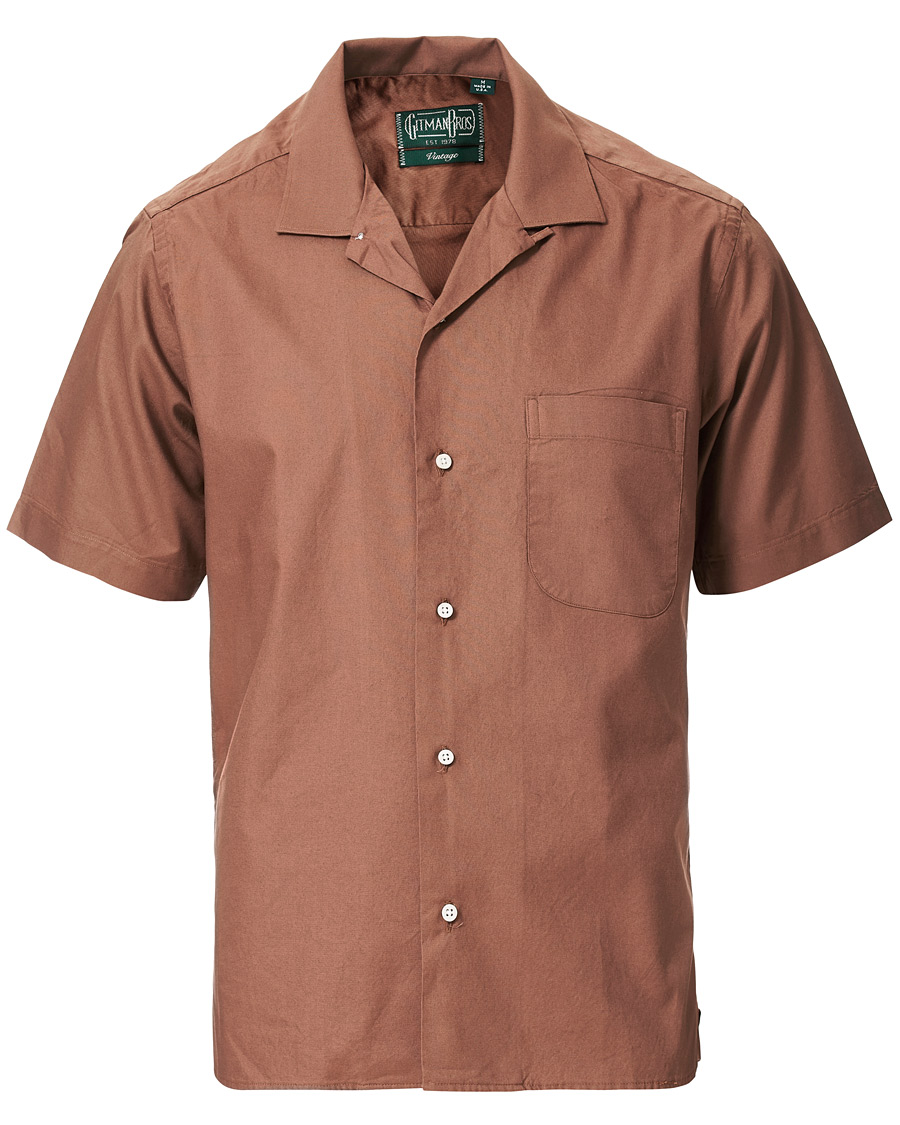 Heren | Overhemden | Gitman Vintage | Summer Camp Collar Shirt Brown