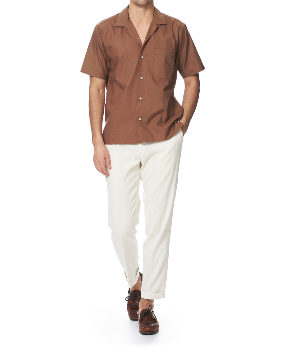 Heren | Overhemden | Gitman Vintage | Summer Camp Collar Shirt Brown