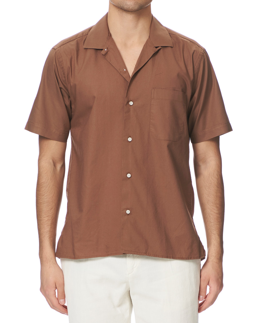 Heren | Overhemden | Gitman Vintage | Summer Camp Collar Shirt Brown