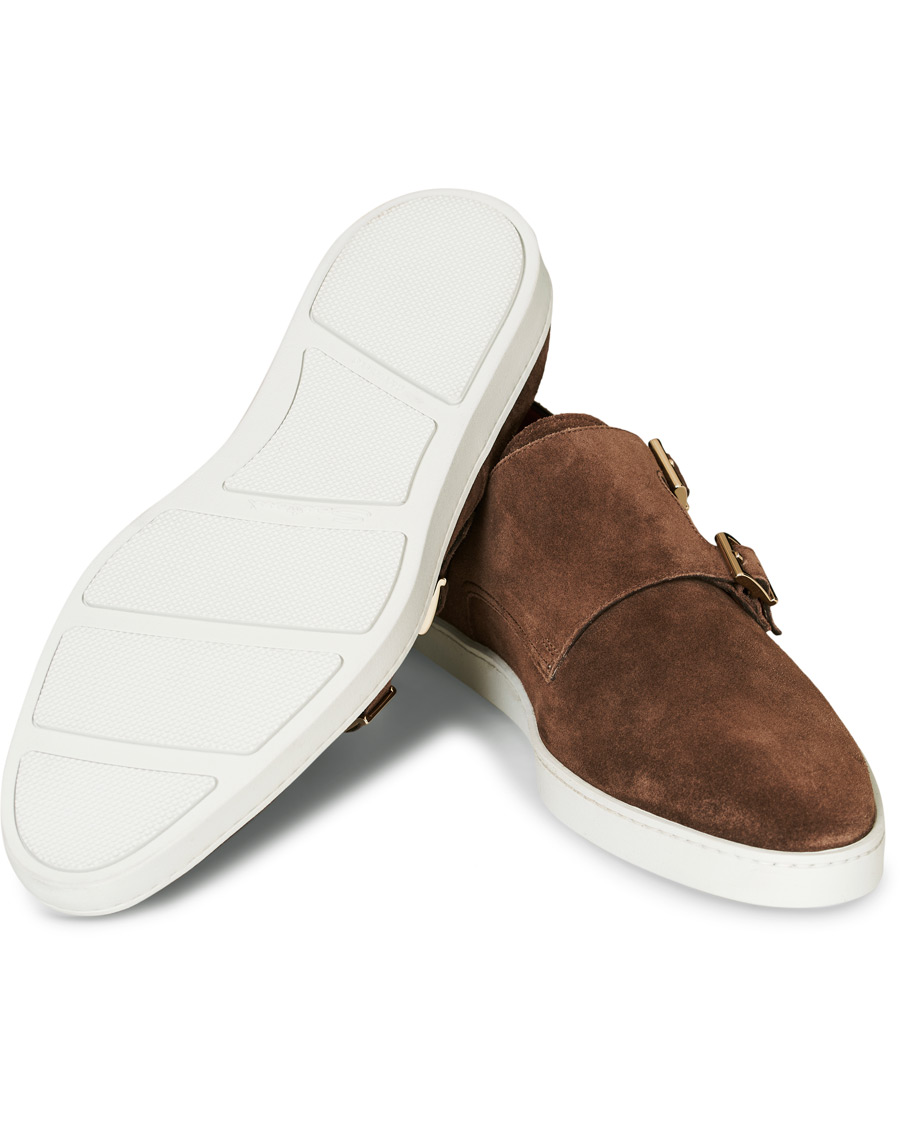 Homme | Santoni Double Monk Shoe Brown Suede | Santoni | Double Monk Shoe Brown Suede
