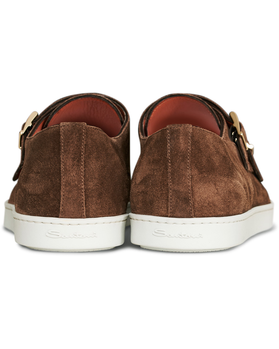 Homme | Santoni Double Monk Shoe Brown Suede | Santoni | Double Monk Shoe Brown Suede