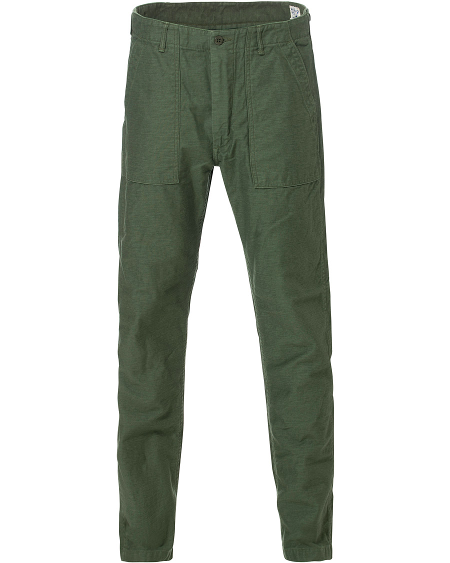 Heren | Broeken | orSlow | Slim Fit Original Sateen Fatigue Pants Army Green