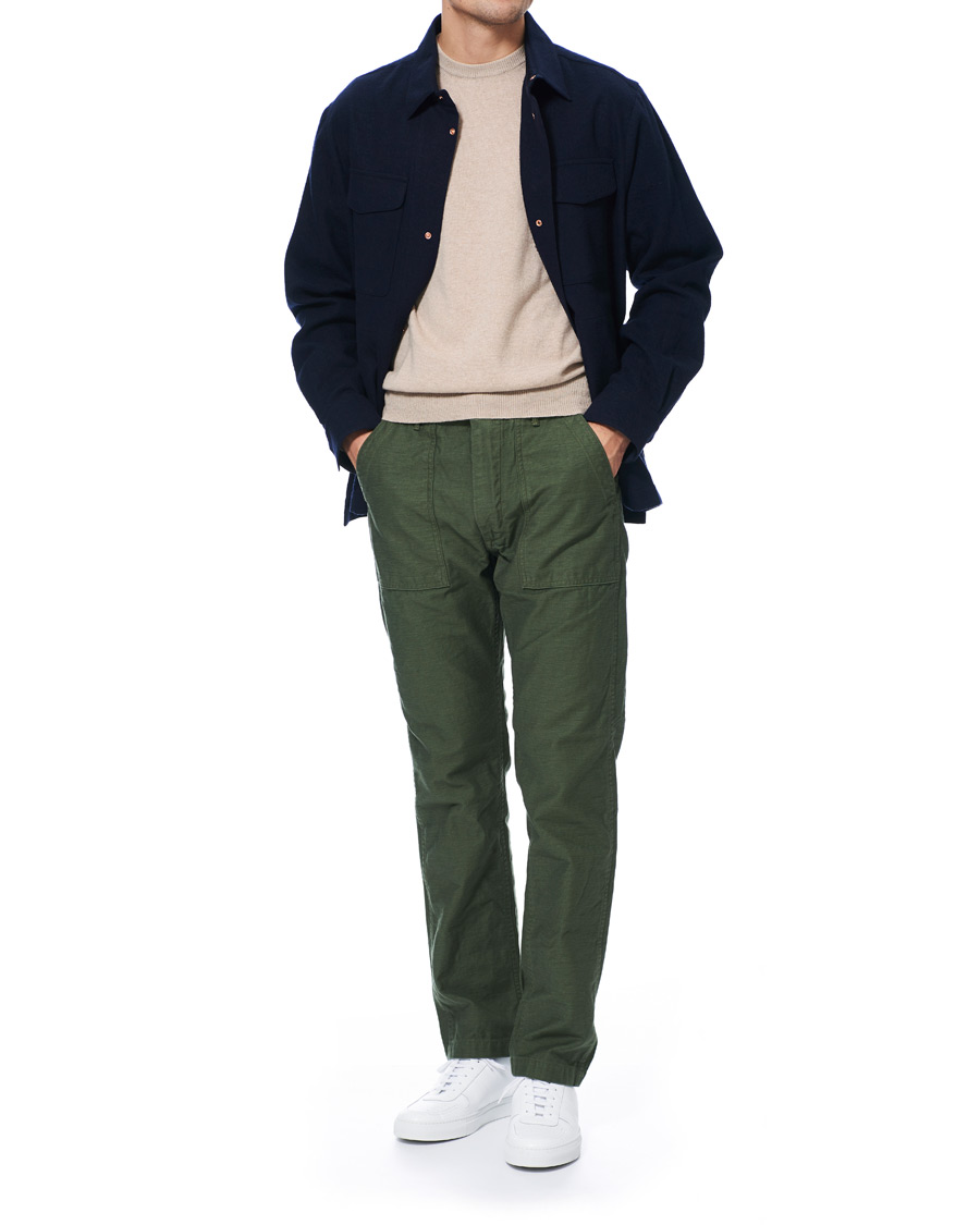 Heren | Broeken | orSlow | Slim Fit Original Sateen Fatigue Pants Army Green