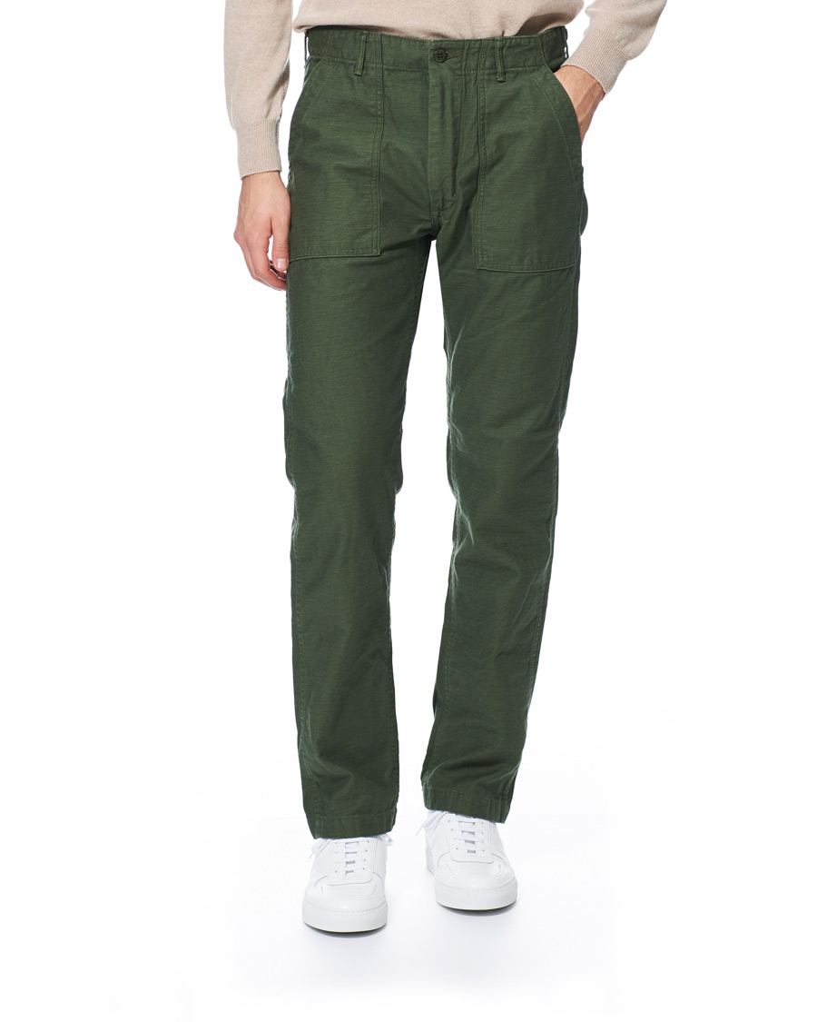 Heren | Broeken | orSlow | Slim Fit Original Sateen Fatigue Pants Army Green