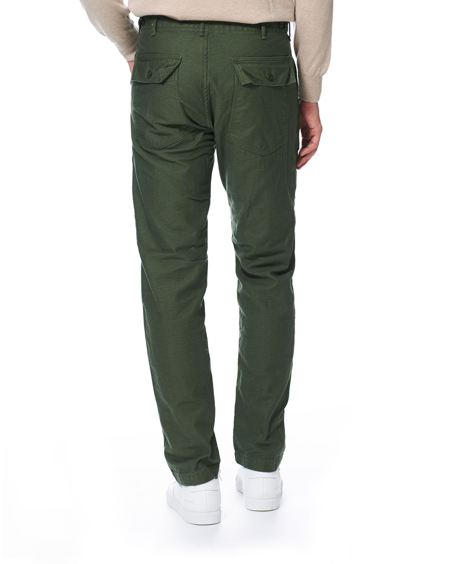 Heren | Broeken | orSlow | Slim Fit Original Sateen Fatigue Pants Army Green