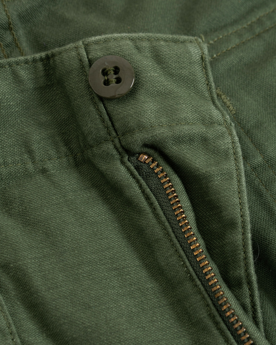 Heren | Broeken | orSlow | Slim Fit Original Sateen Fatigue Pants Army Green
