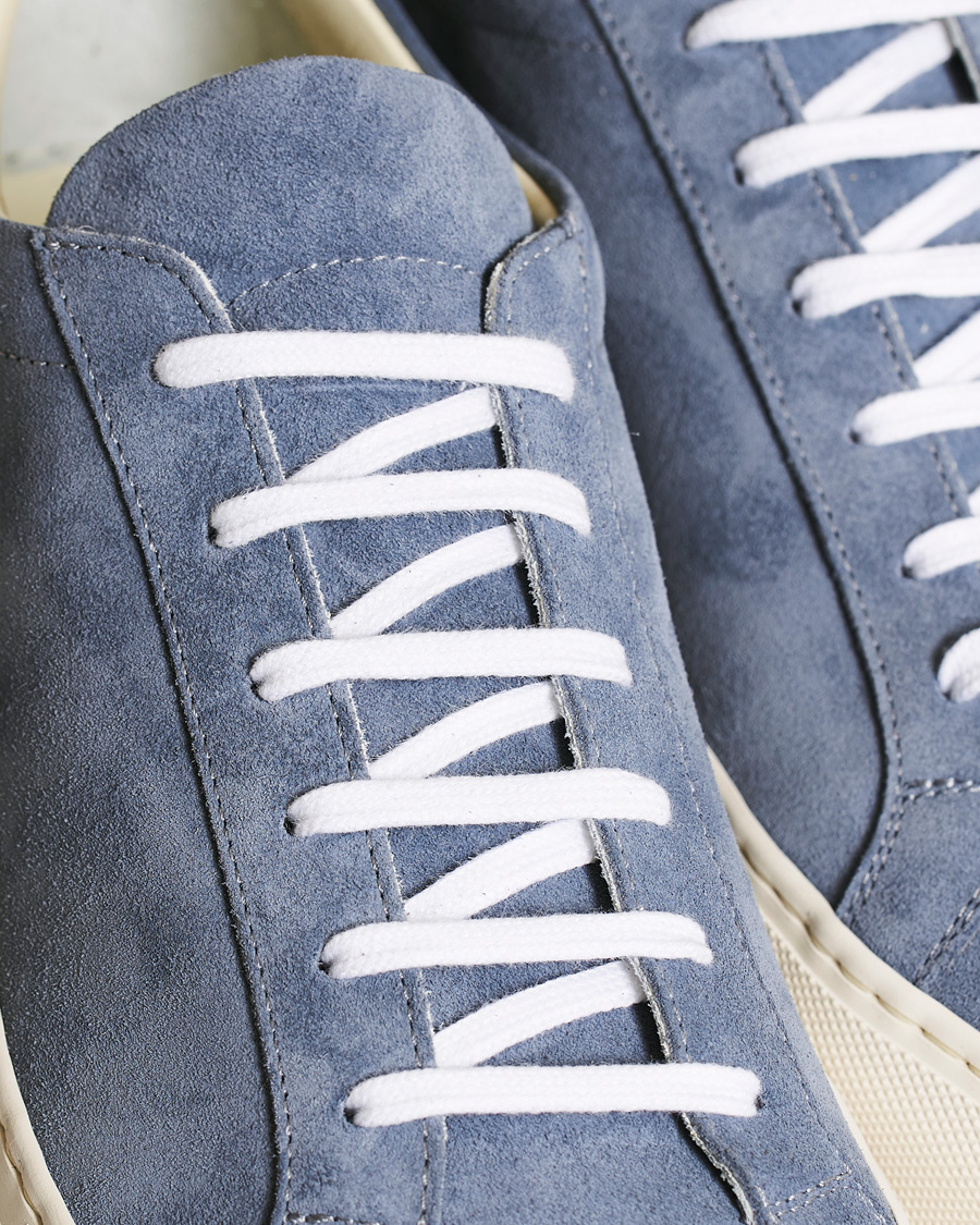 Homme | Common Projects Original Achilles Sneakers Blue Suede | Common Projects | Original Achilles Sneakers Blue Suede