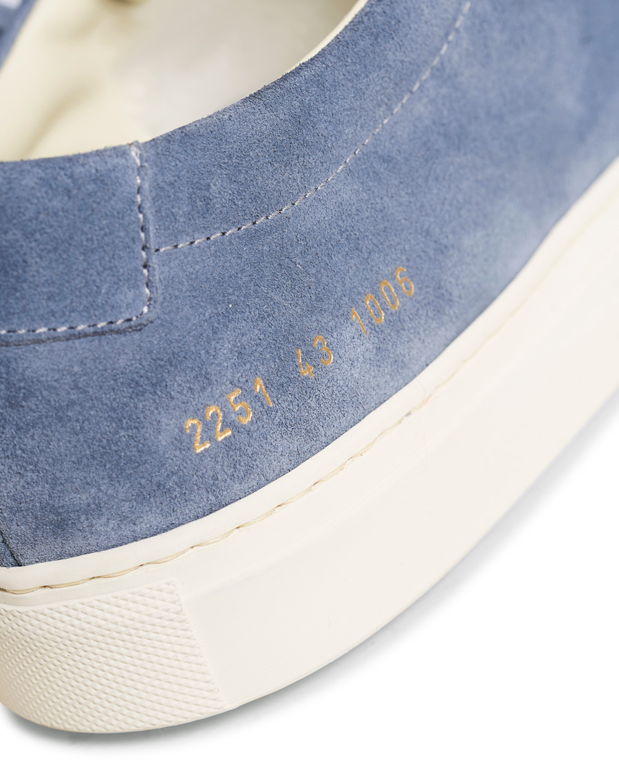 Homme | Common Projects Original Achilles Sneakers Blue Suede | Common Projects | Original Achilles Sneakers Blue Suede