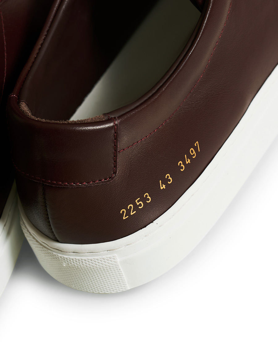 Homme | Common Projects Original Achilles Sneakers Bordeaux Calf | Common Projects | Original Achilles Sneakers Bordeaux Calf