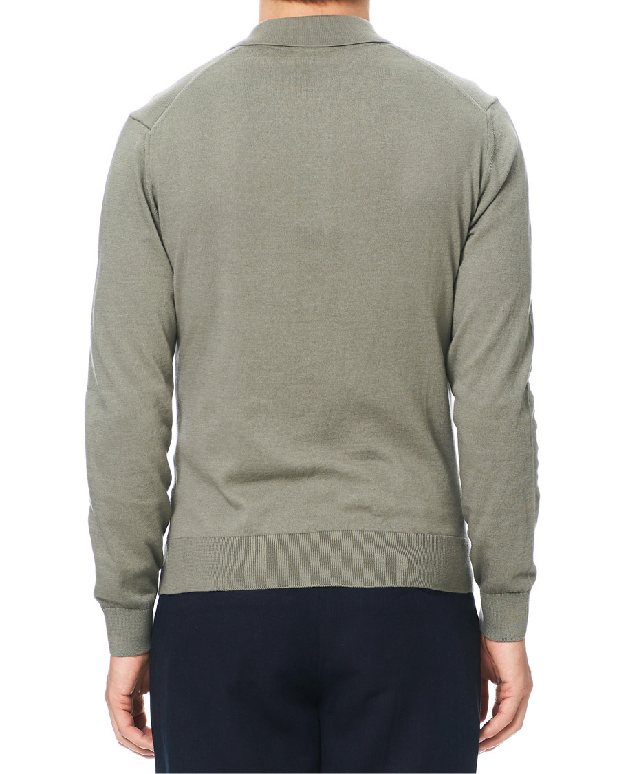Heren | Truien | A.P.C. | Aymar Cotton Cashmere Knitted Polo Kaki Clair