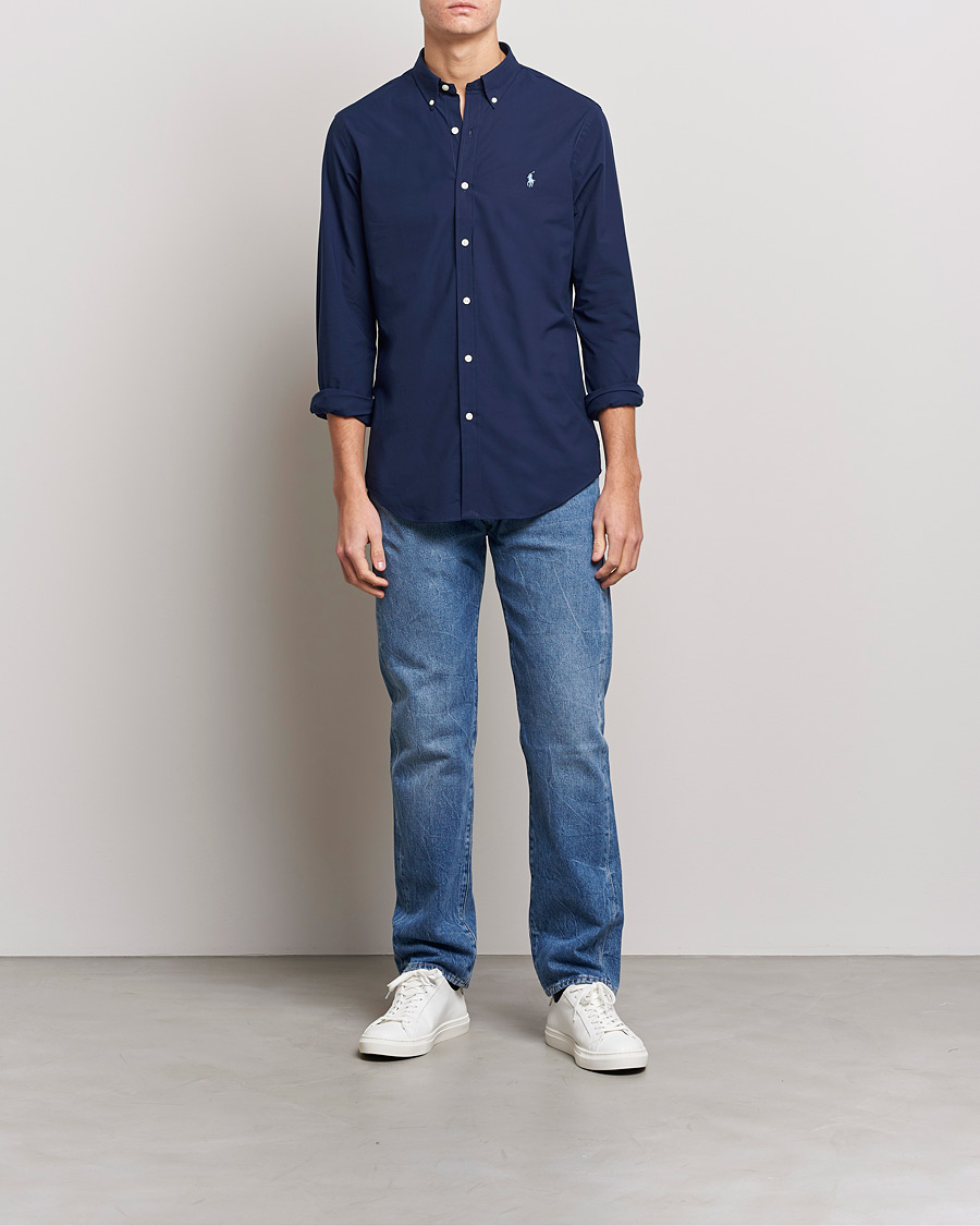 Homme | Chemises | Polo Ralph Lauren | Slim Fit Shirt Poplin Newport Navy