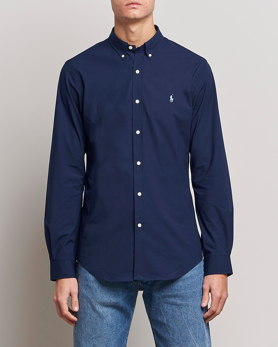 Homme | Chemises | Polo Ralph Lauren | Slim Fit Shirt Poplin Newport Navy