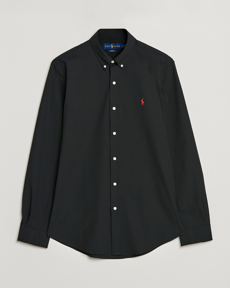 Heren | Overhemden | Polo Ralph Lauren | Slim Fit Shirt Poplin Polo Black