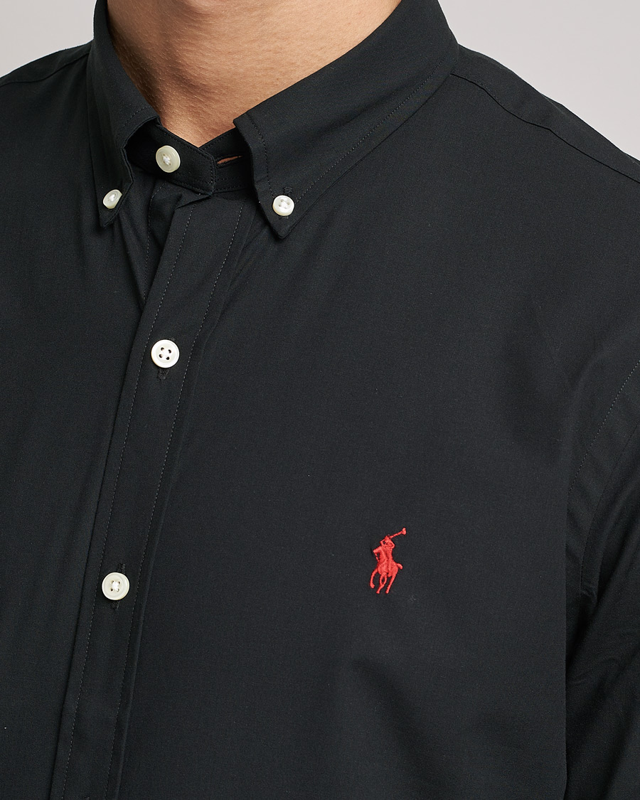 Heren | Overhemden | Polo Ralph Lauren | Slim Fit Shirt Poplin Polo Black