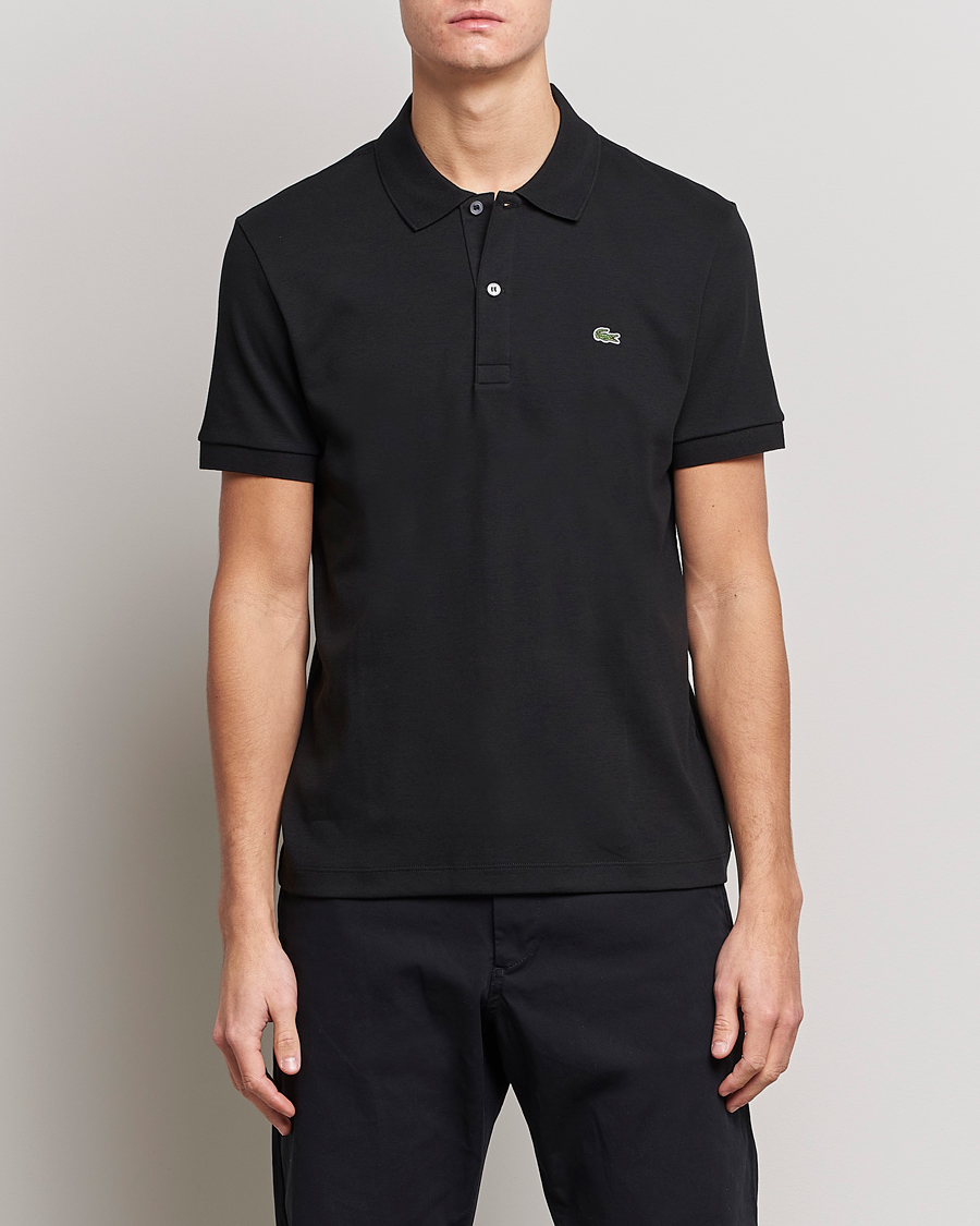 Heren | Polo's | Lacoste | Pima Interlock Piké Black