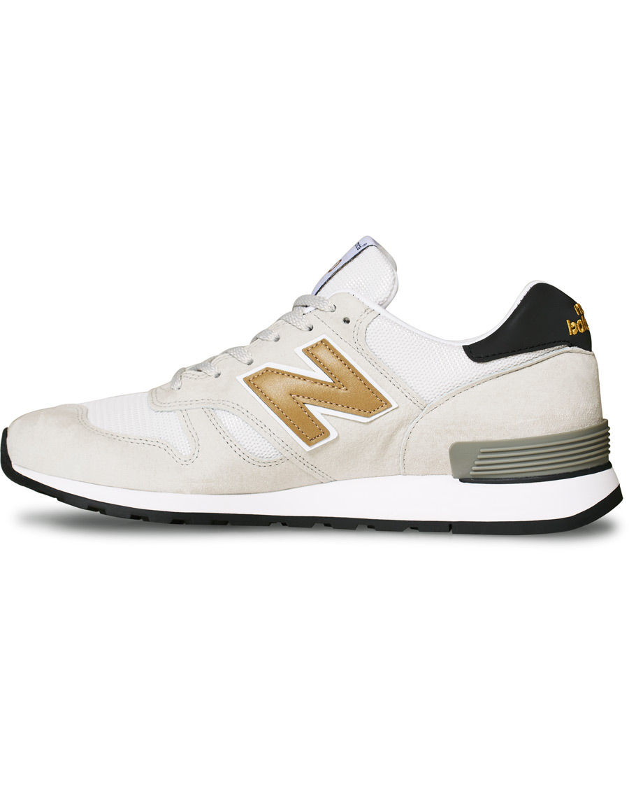 Homme | New Balance Made in England 670 Sneaker White/Gold | New Balance | Made in England 670 Sneaker White/Gold