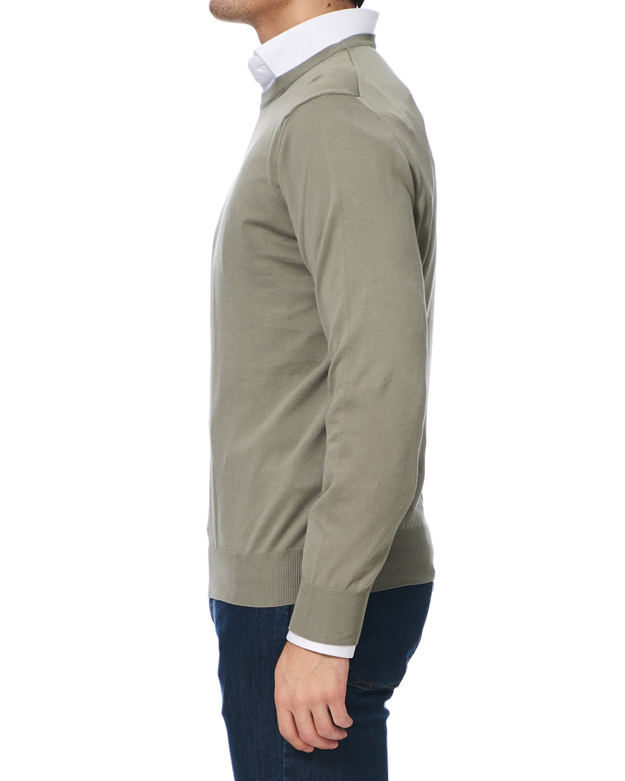 Heren | Truien | Canali | Cotton Crew Neck Sage