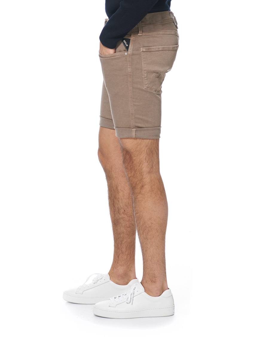 Homme | Shorts | Replay | Anbass Hyperflex Jeans Shorts Sand