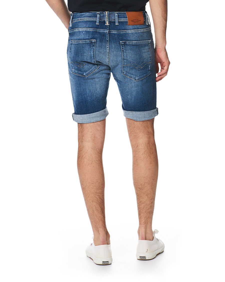 Homme | Shorts | Replay | RBJ901 Strech Shredded Jeans Shorts Ten Year Wash