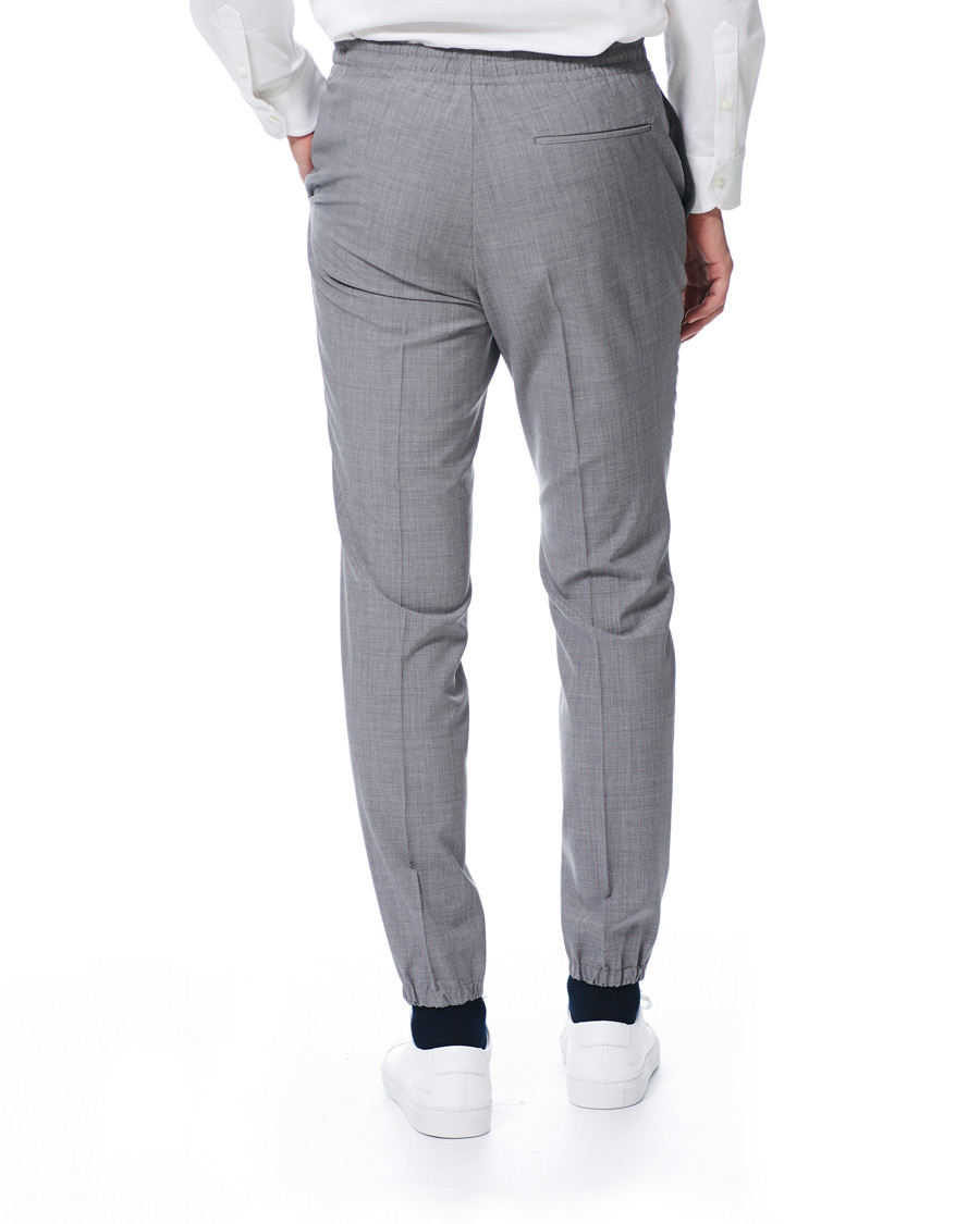 Heren | Broeken | Z Zegna | Techmerino Washable Drawstring Trousers Light Grey