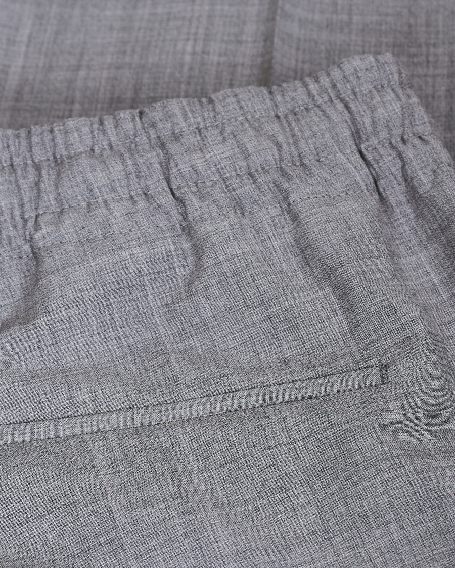 Heren | Broeken | Z Zegna | Techmerino Washable Drawstring Trousers Light Grey