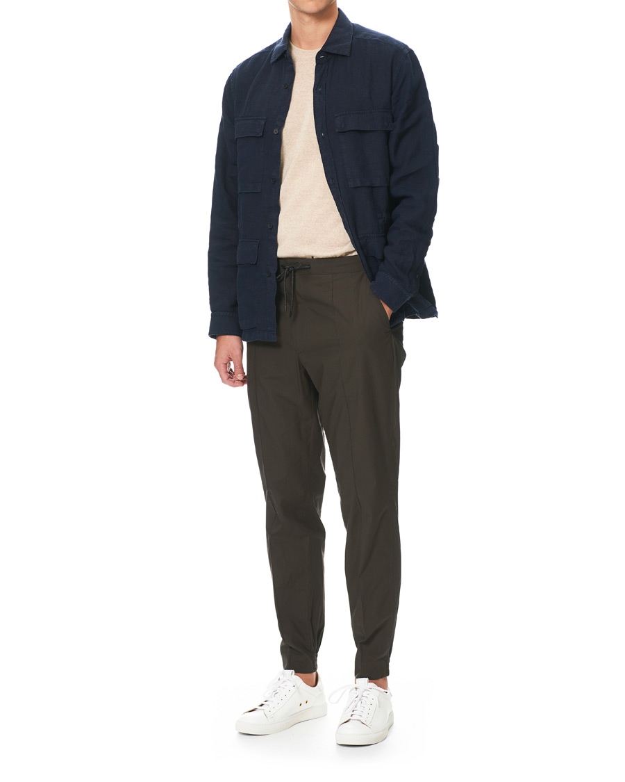 Homme | Manteaux Et Vestes | Z Zegna | Sahariana Linen Overshirt Navy