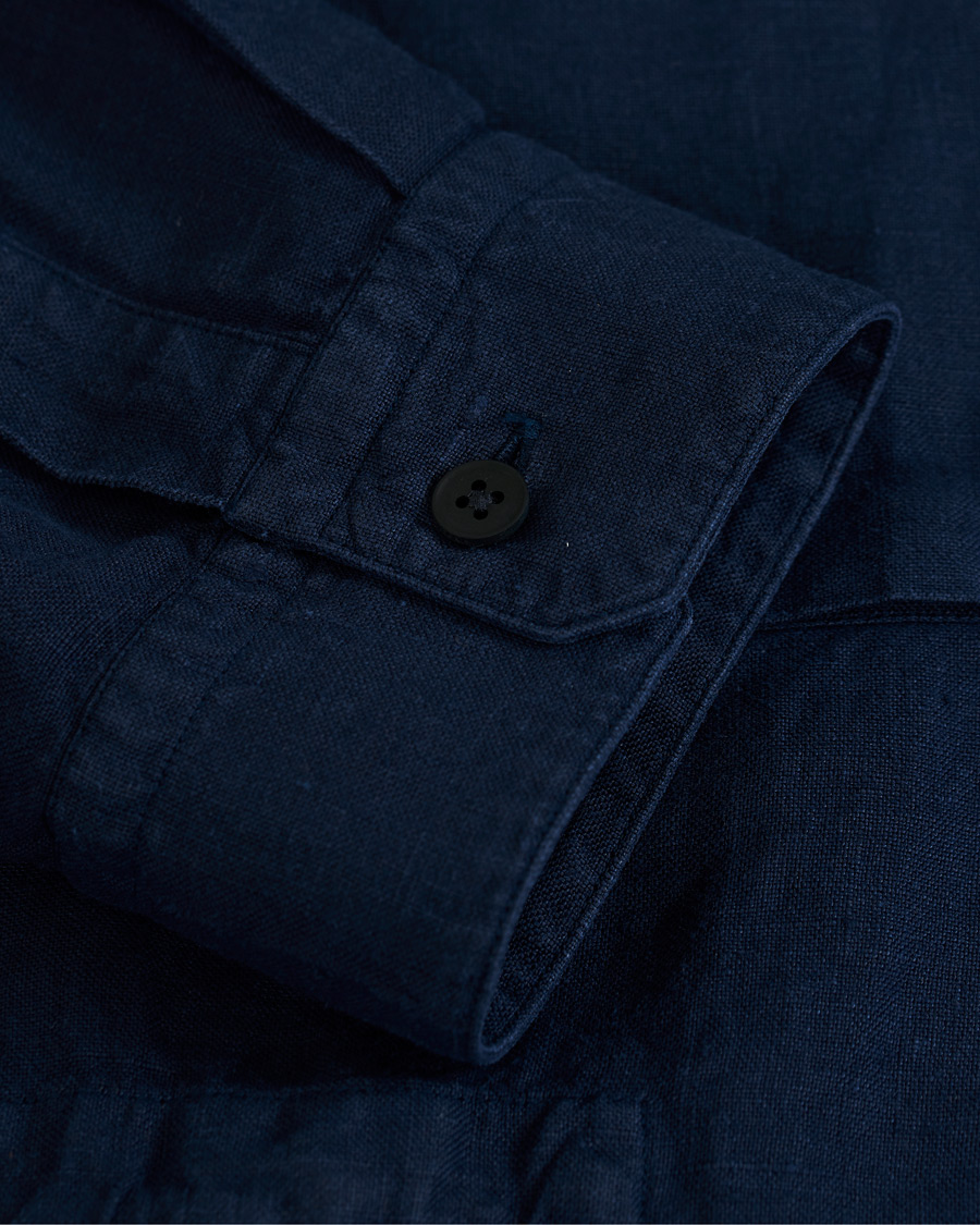 Homme | Manteaux Et Vestes | Z Zegna | Sahariana Linen Overshirt Navy