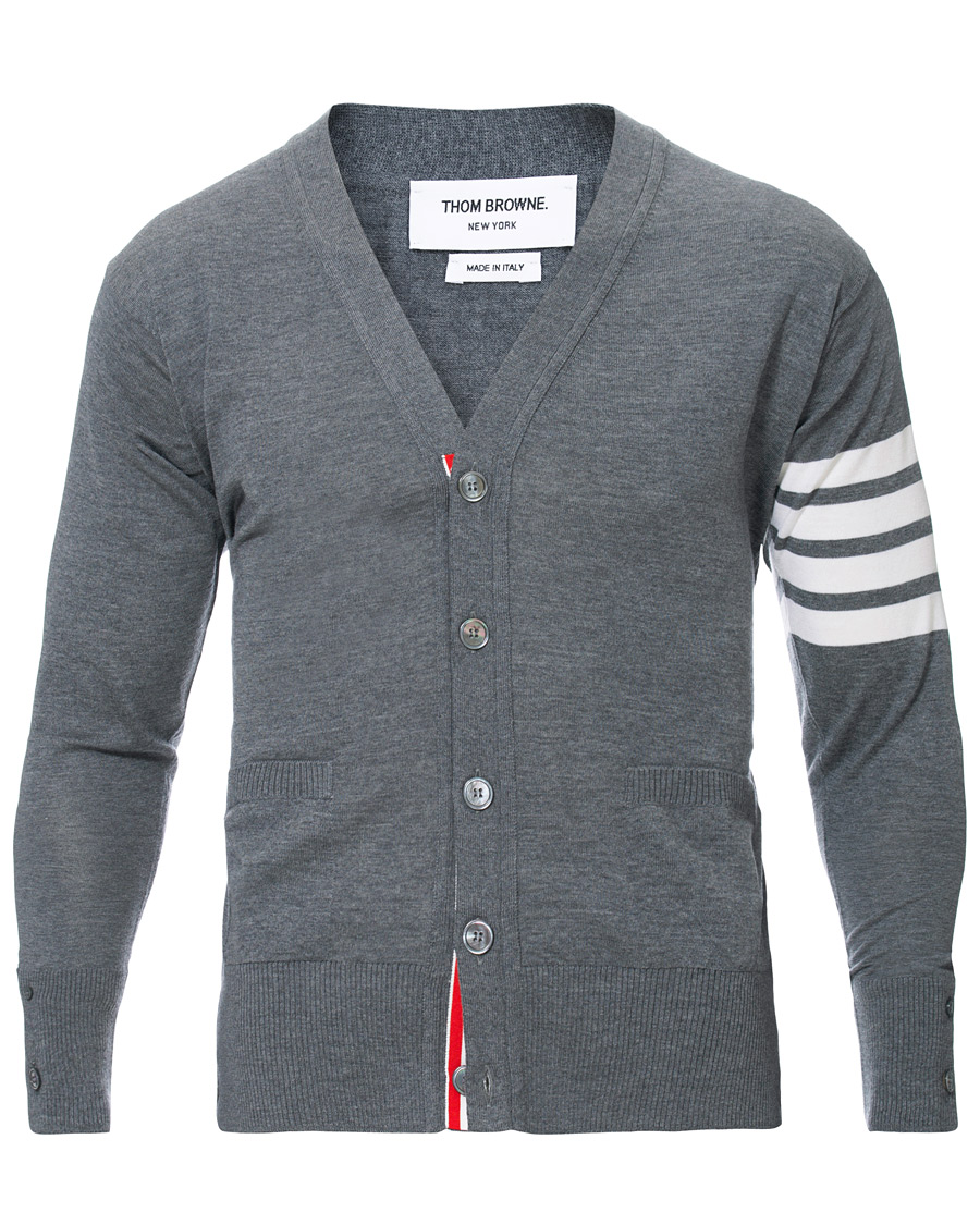 Homme | Pulls Et Tricots | Thom Browne | Merino Wool Cardigan Heather Grey