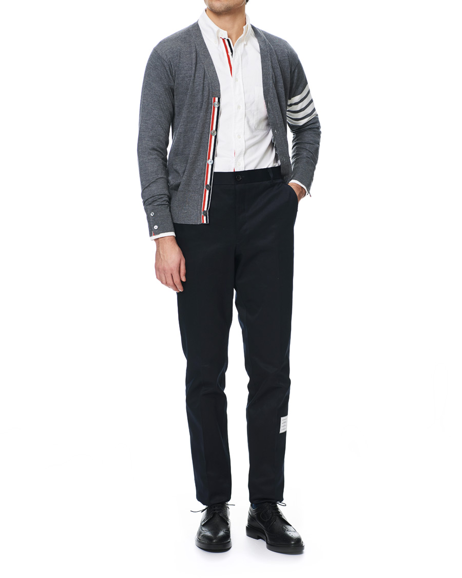 Homme | Pulls Et Tricots | Thom Browne | Merino Wool Cardigan Heather Grey