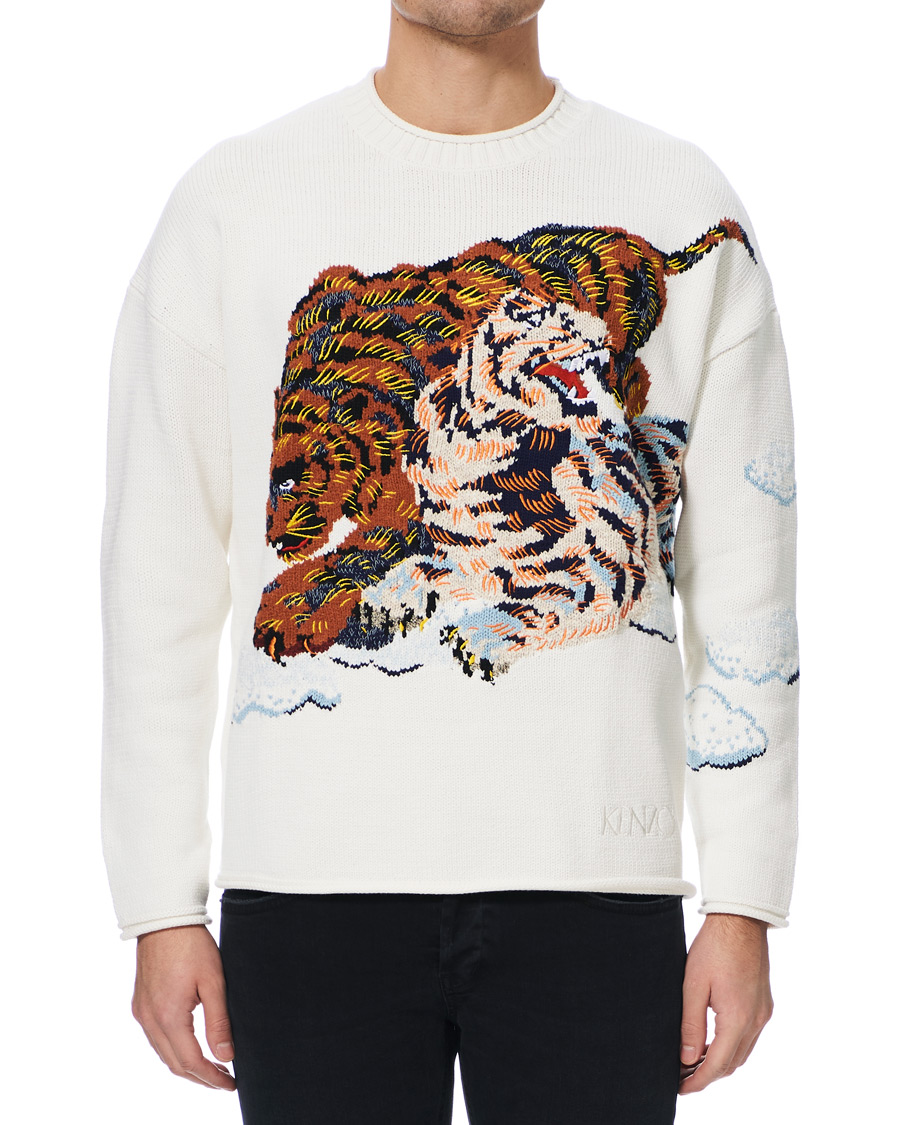 Heren | Truien | KENZO | Tiger Cloud Crew Neck Jumper Ecru