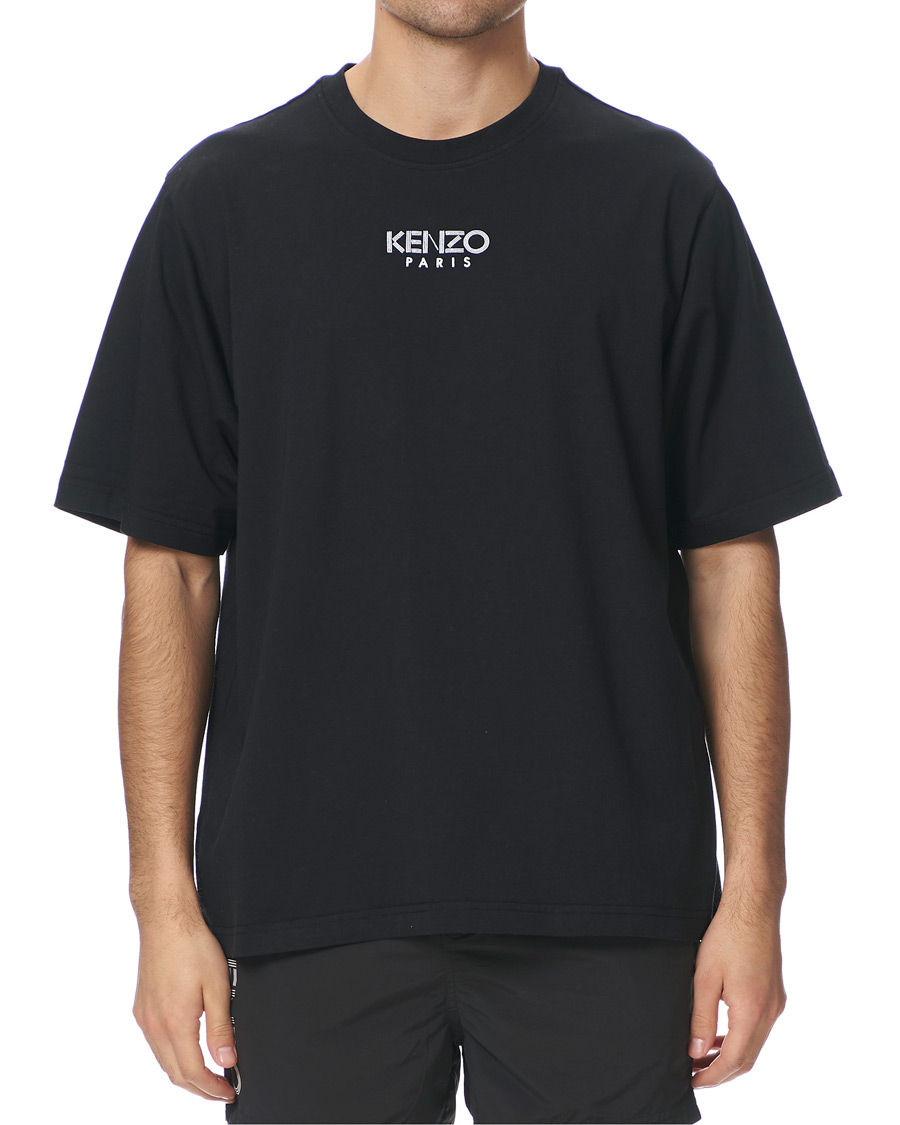 Homme | T-shirts | KENZO | Oversized Paris Crew Neck Tee Black