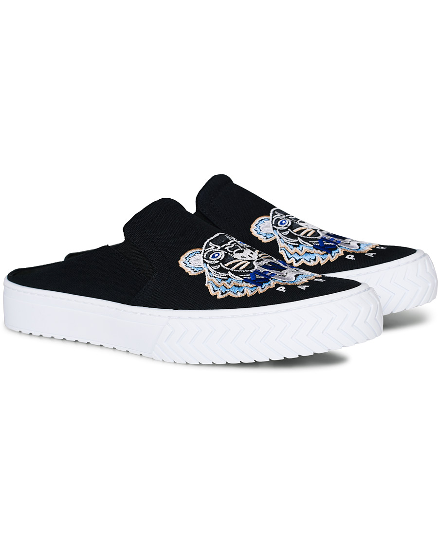 Homme | KENZO K Skate Tiger Head Mule Slip On Sneaker Black | KENZO | K Skate Tiger Head Mule Slip On Sneaker Black