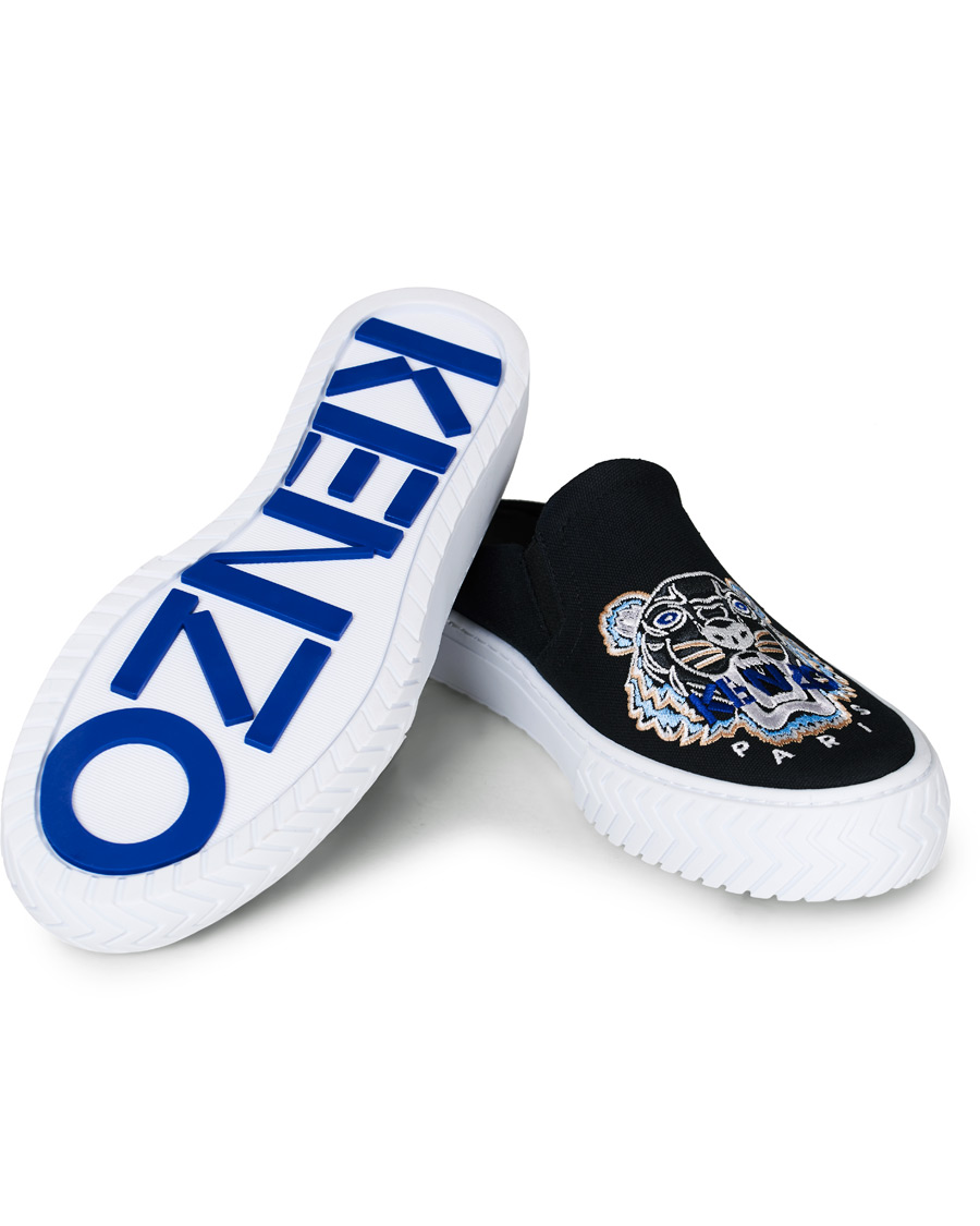 Homme | KENZO K Skate Tiger Head Mule Slip On Sneaker Black | KENZO | K Skate Tiger Head Mule Slip On Sneaker Black