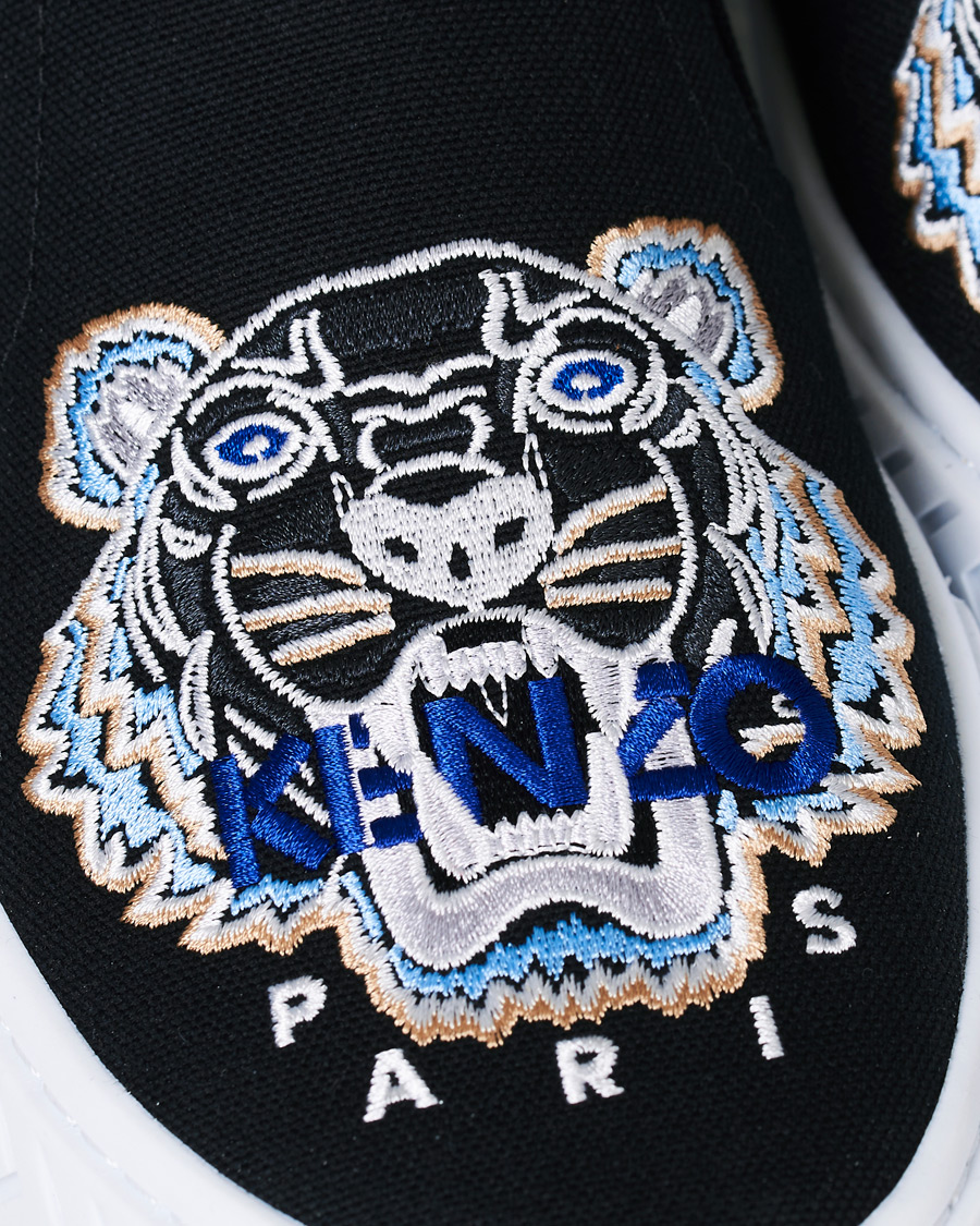 Homme | KENZO K Skate Tiger Head Mule Slip On Sneaker Black | KENZO | K Skate Tiger Head Mule Slip On Sneaker Black