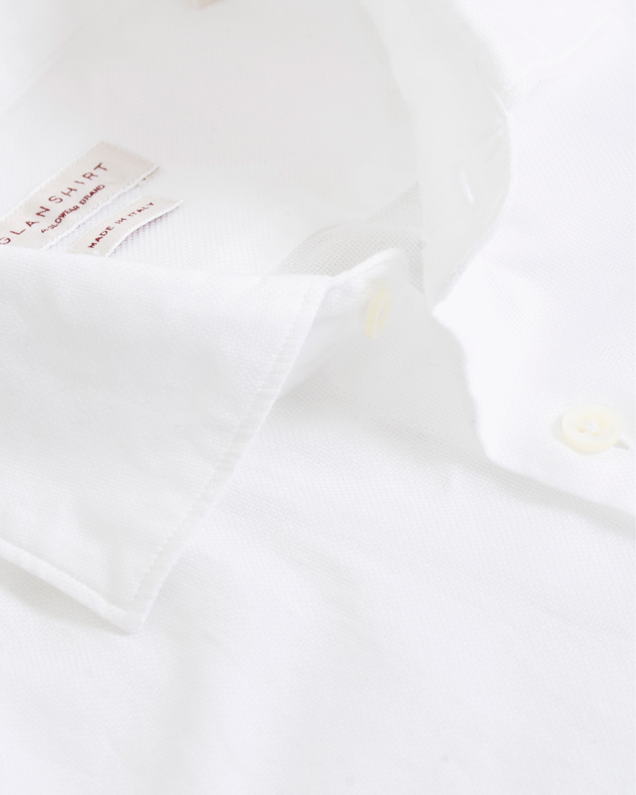 Homme | Chemises | Glanshirt | Soft Giro Inglese Cotton Shirt White